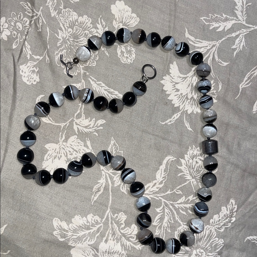 Simon Sebbag semi-precious necklace with sterling silver accent bead